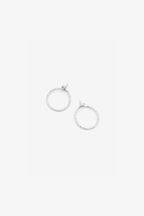 Mini sparkle creoles - Silver