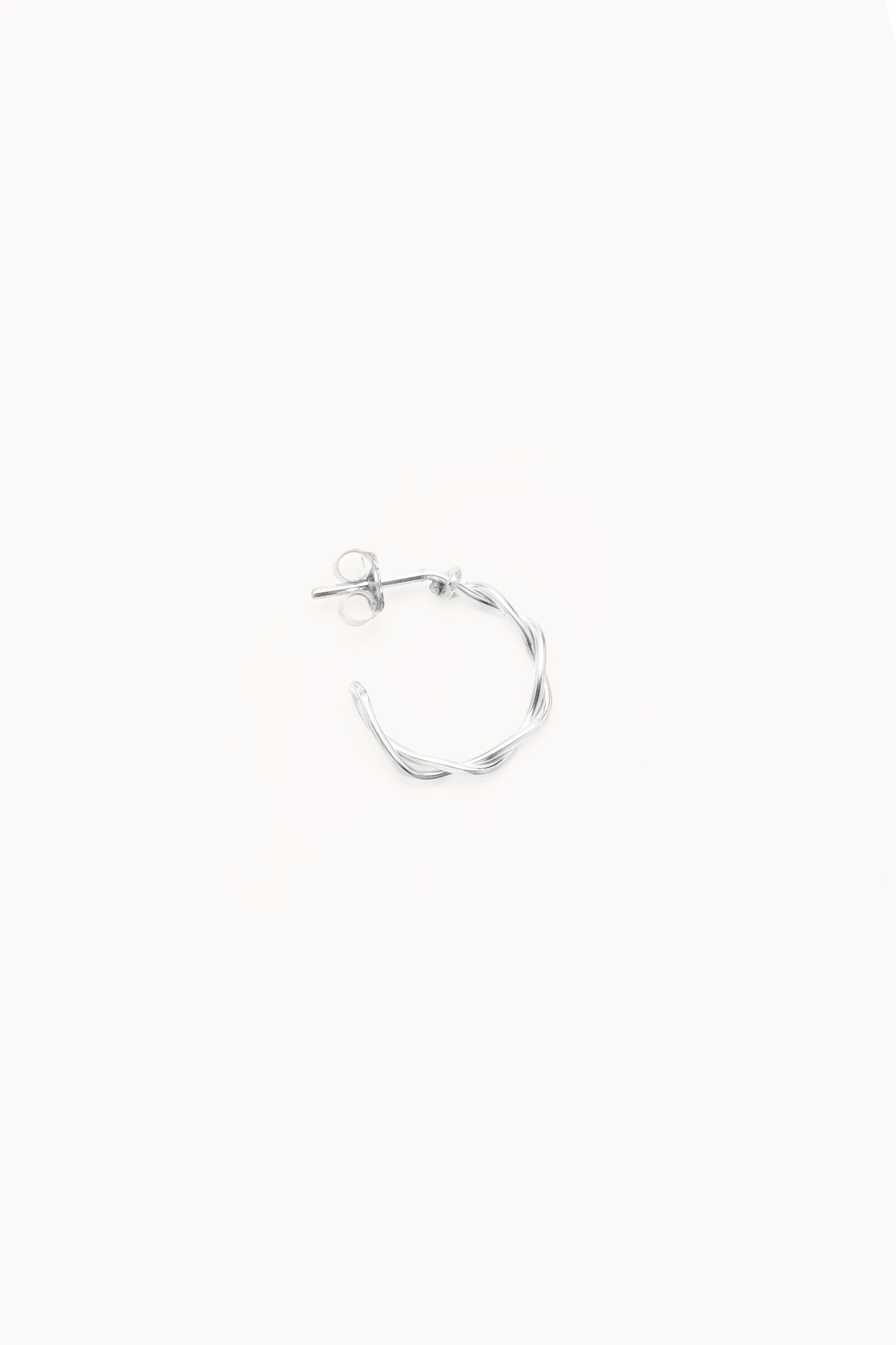 Mini Twisted Creoles - Silver