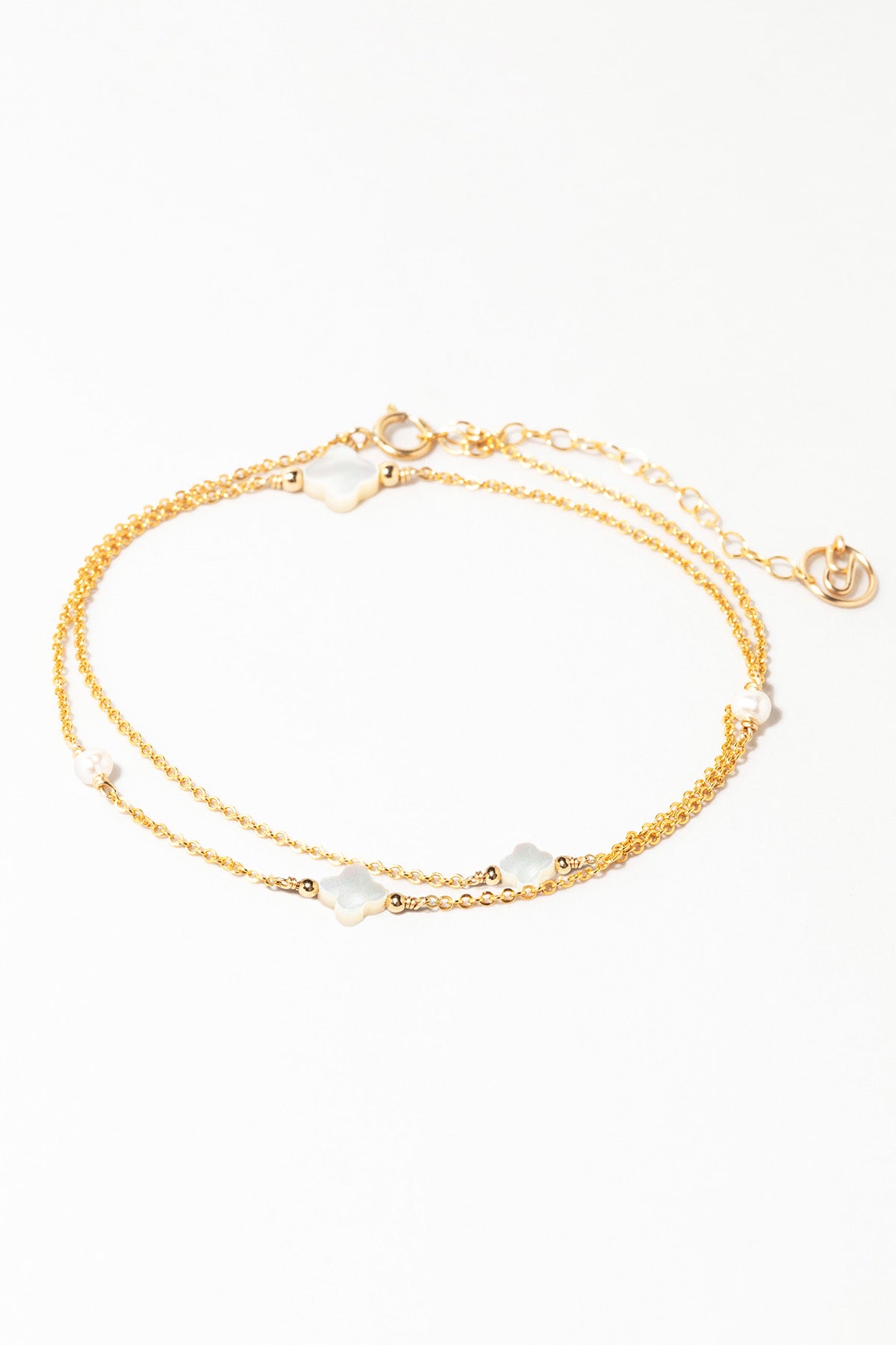 Swan Necklace Bracelet - Mother of Pearl