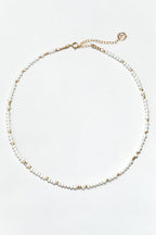 Collier-bracelet Queen perle de culture à plat avec sa chaîne de réglage