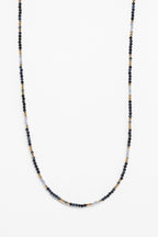 Collier-bracelet double Queen Azur à plat, pierres bleues de 2 mm