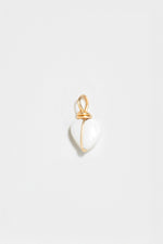 Mother-of-pearl heart charm pendant