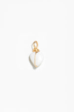 Mother-of-pearl heart charm pendant