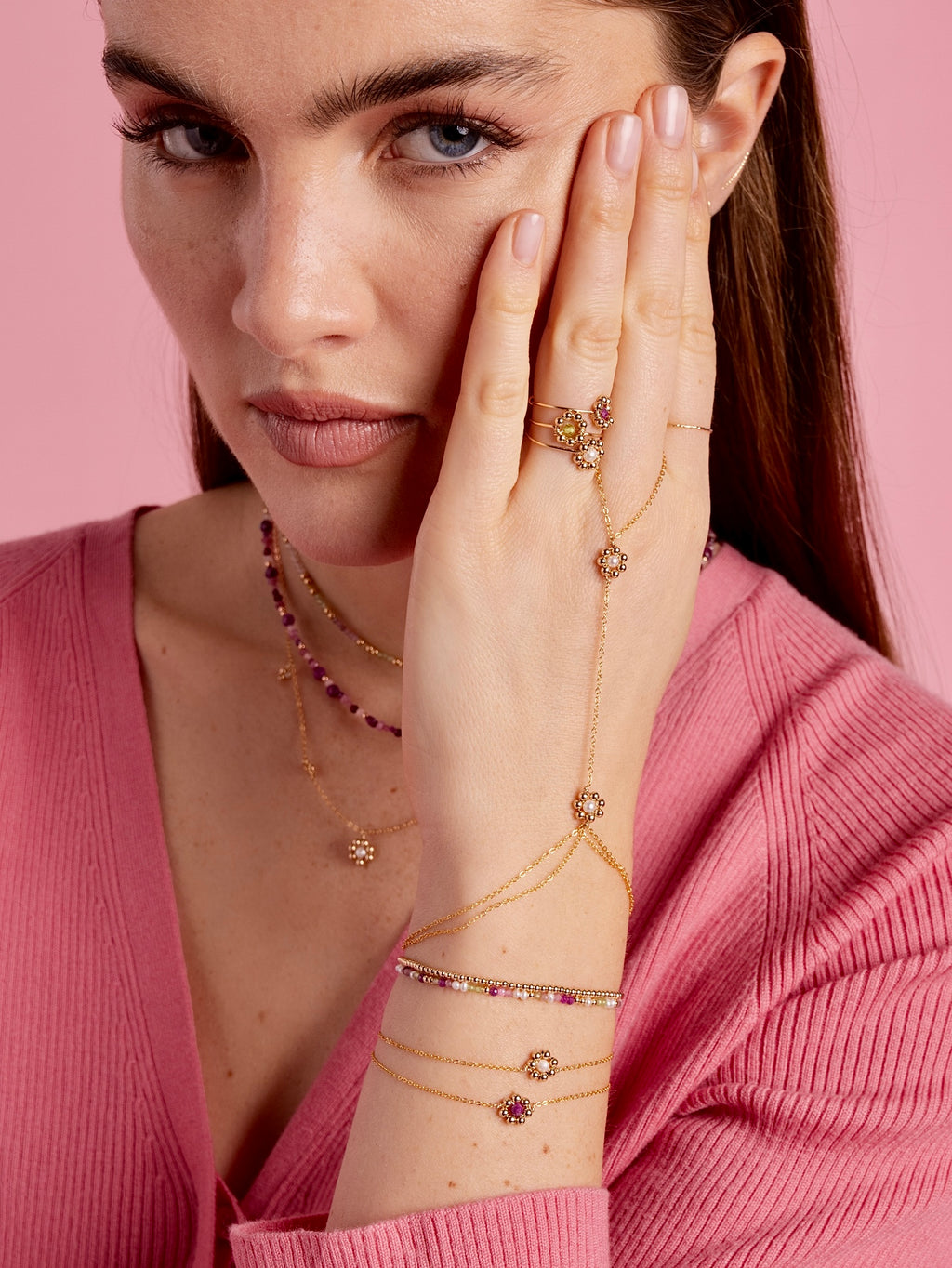 Daisy Bracelet - Ruby