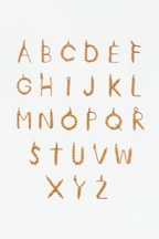 Woven Letter - Gold