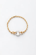 Oriana Chain Ring - 18K Gold - White Diamond