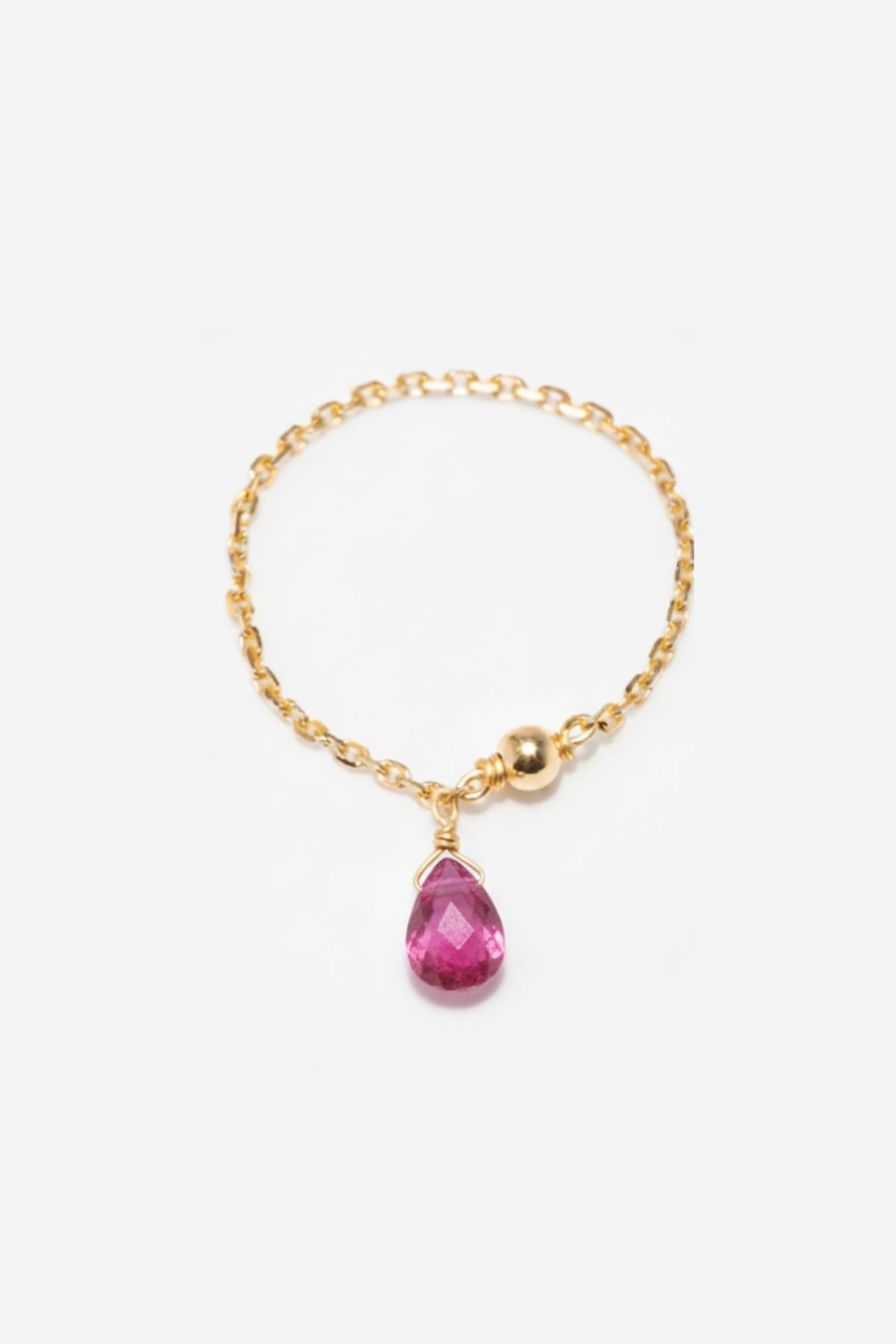 Mia Ring – 750‰ Gold – Dark Pink Sapphire