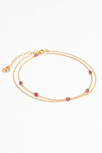 Satellite Necklace-Bracelet - Ruby