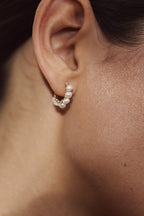 Créoles Bouton - Cultured pearls