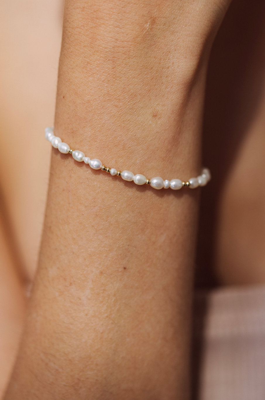 Rice Grain Necklace &amp; Bracelet Set