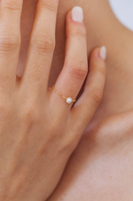 Stella chain ring - Cultured pearl