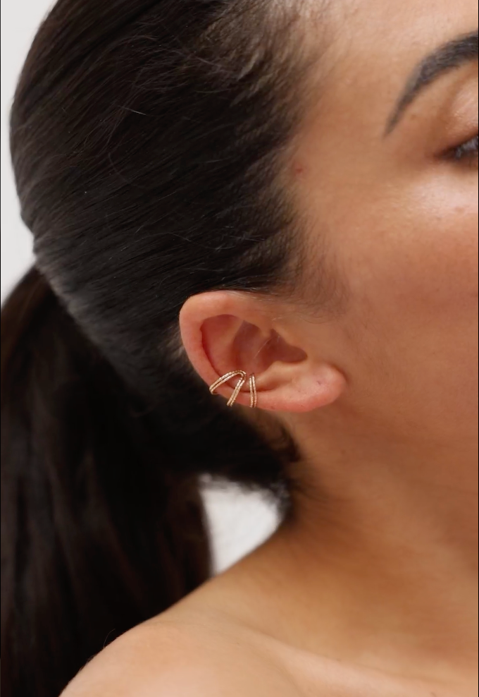Faux triple conch piercing - Eclat