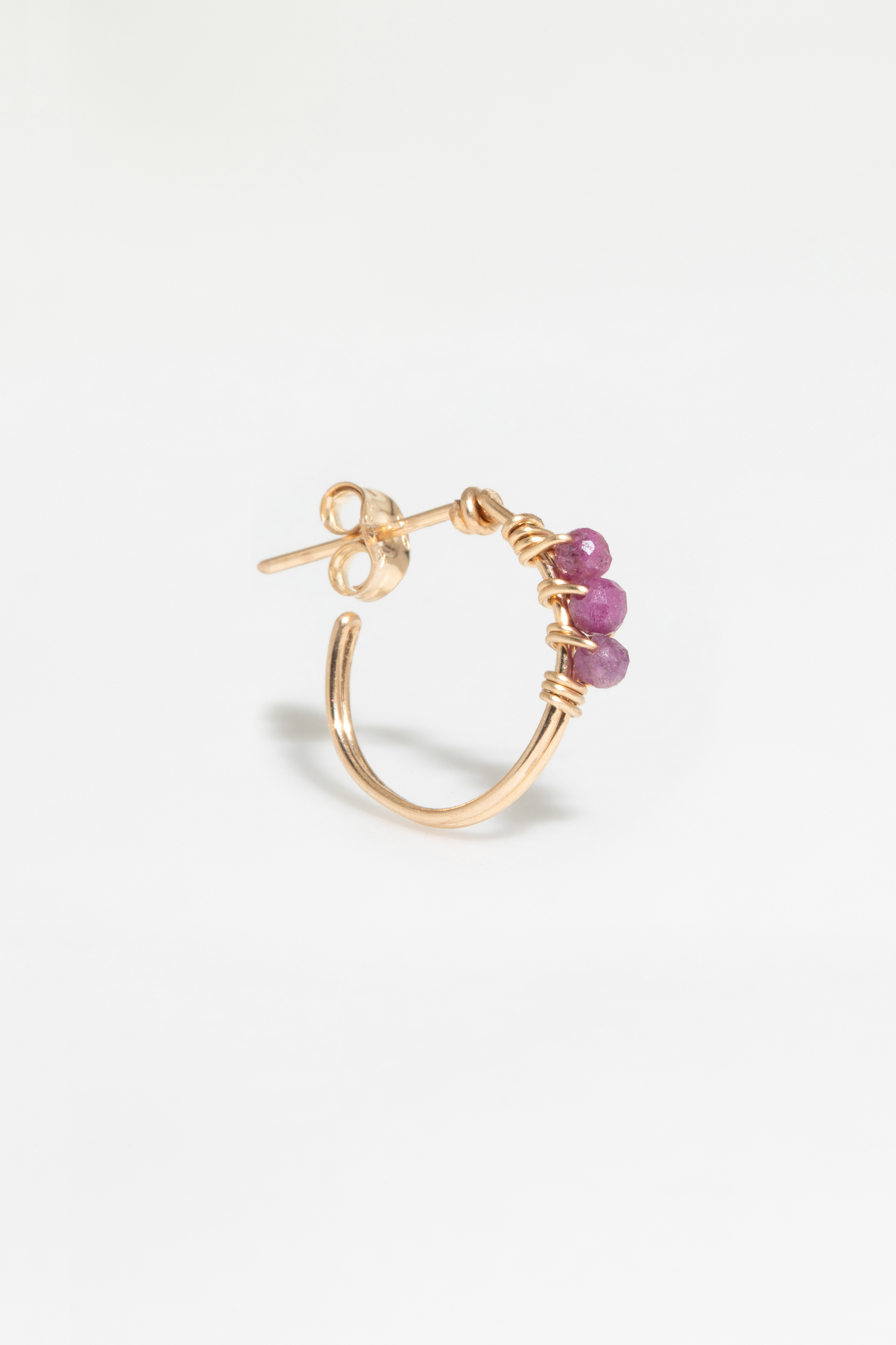 Thea Hoop Earrings - Ruby