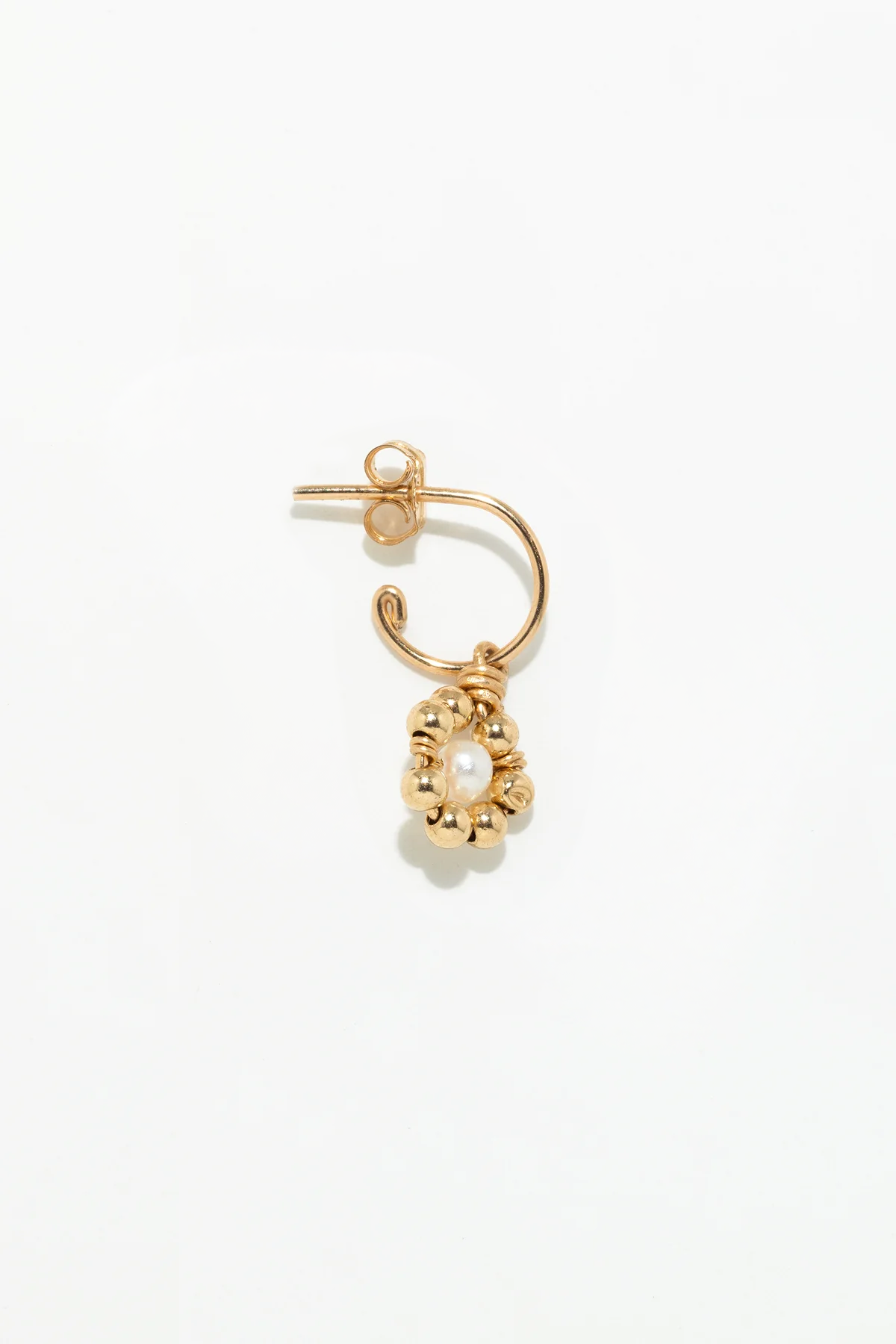 Daisy Creole Earrings - Cultured Pearl