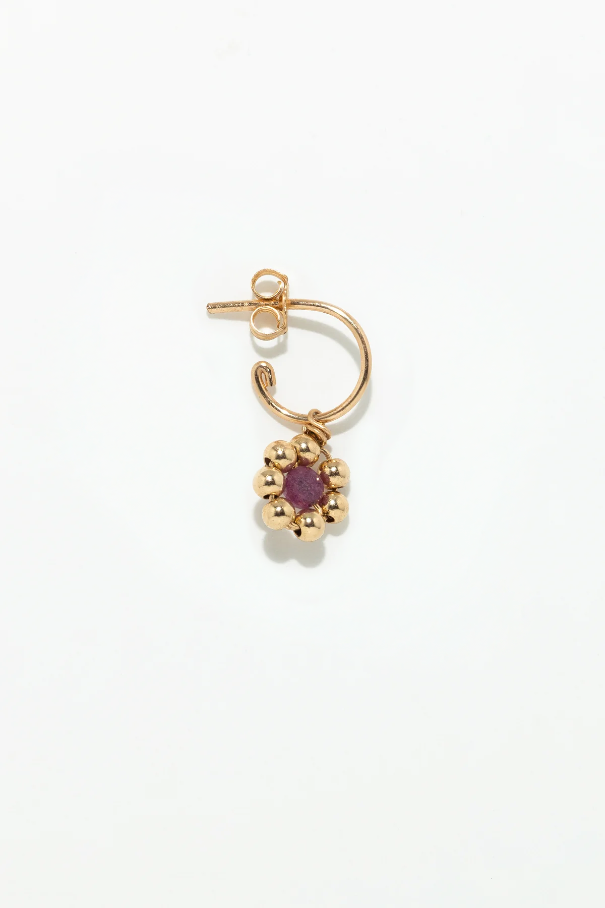 Daisy - Ruby Creole Earrings