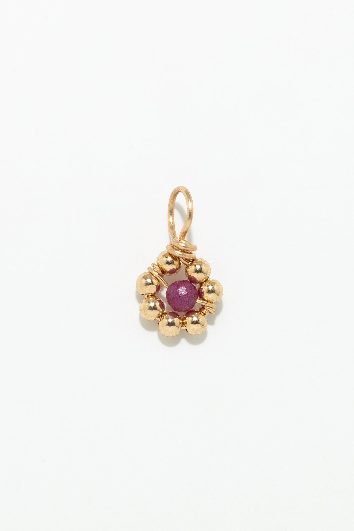 Daisy Pendant - Ruby
