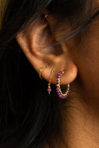 Anna chain earrings - Ruby