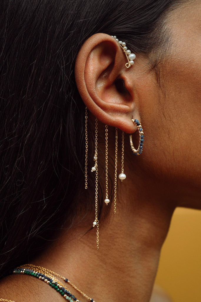 Fringe earrings - Envolée de perles