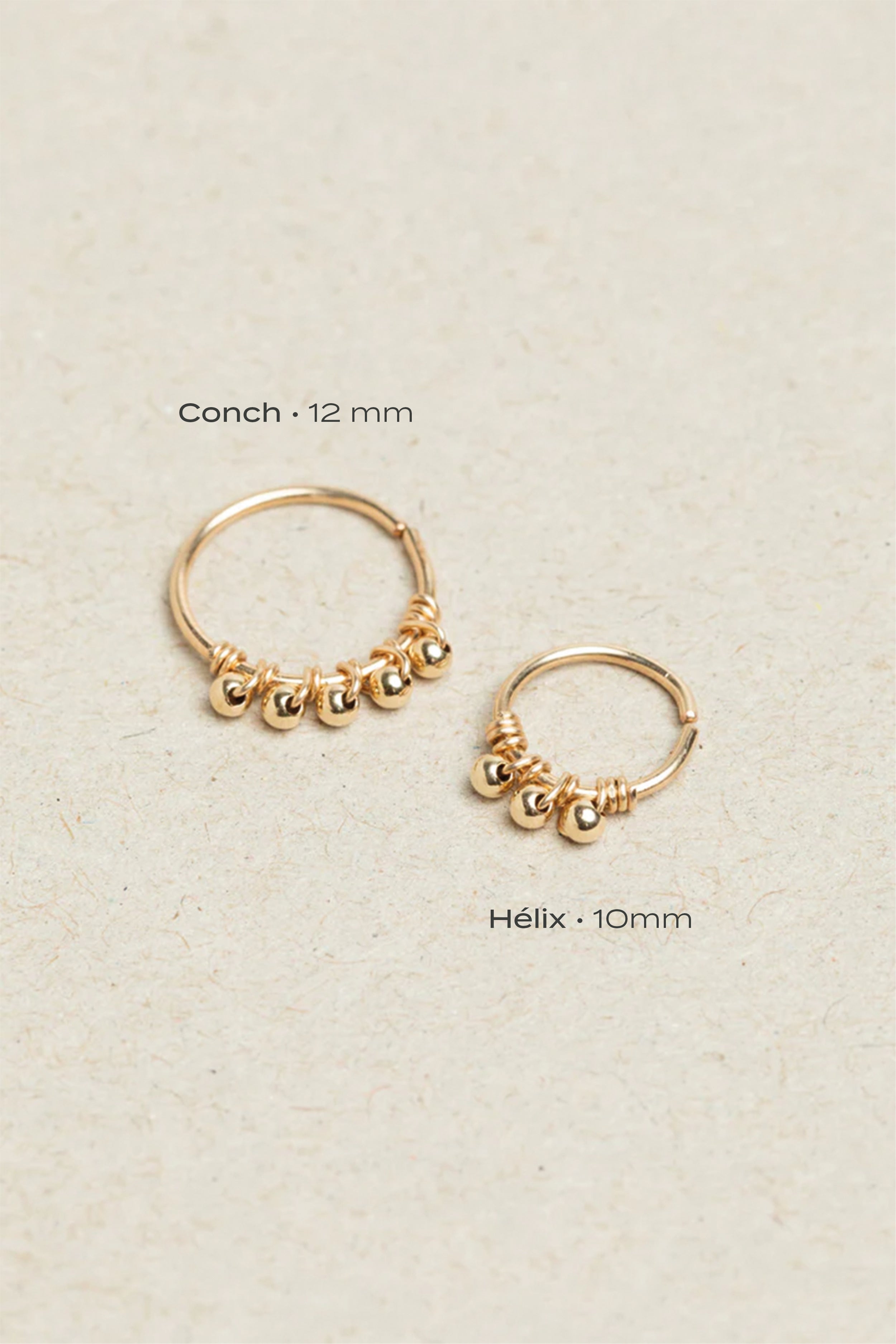 Helix pearl piercing - 750‰ Gold