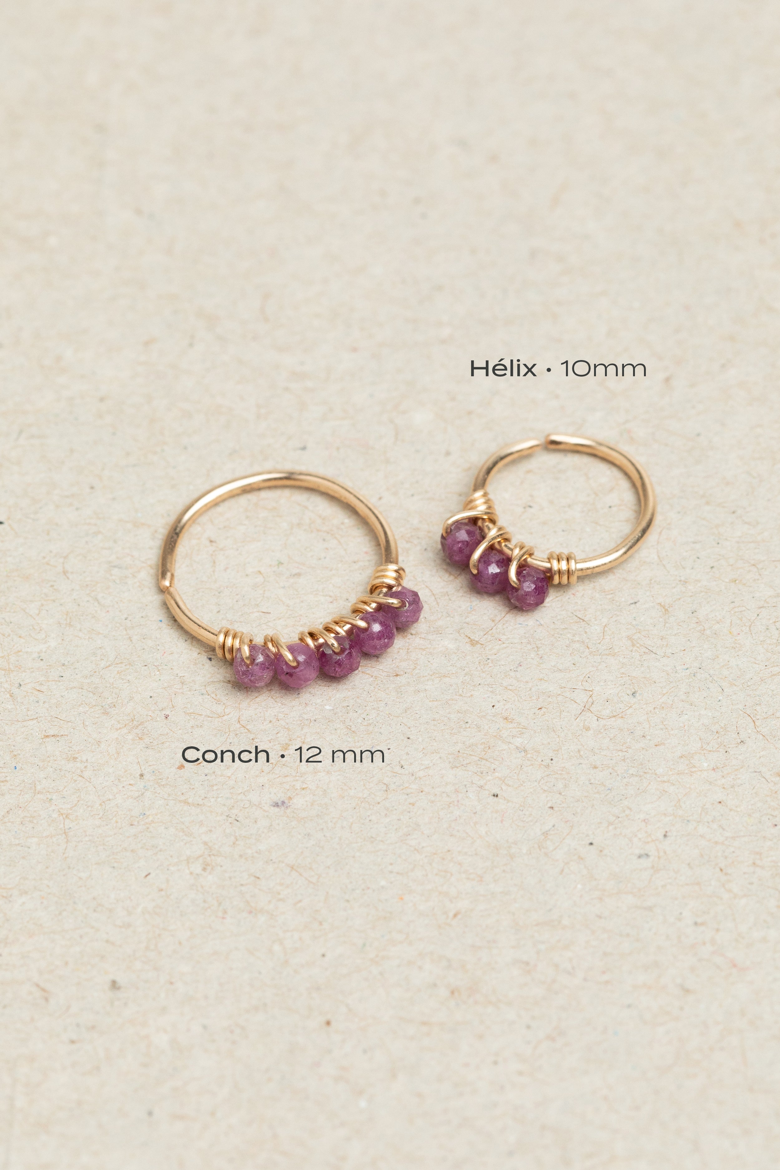 Diana Piercing - Ruby - 750‰ Gold