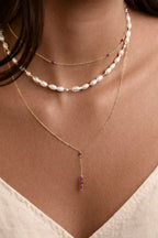 Satellite Necklace-Bracelet - Ruby