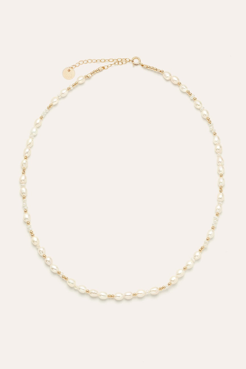 Rice Grain Necklace &amp; Bracelet Set