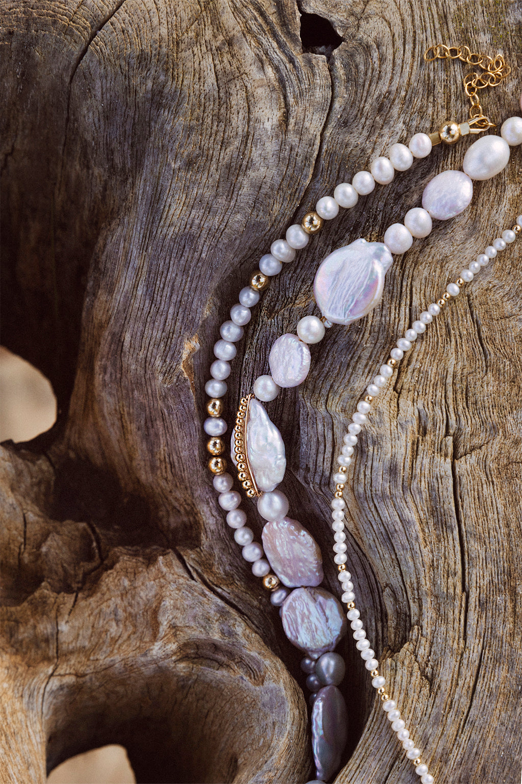 Cowrie necklace - Cultured pearl