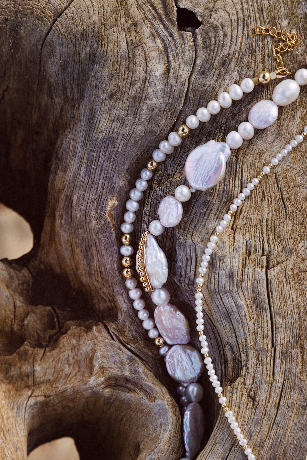 Cowrie necklace - Cultured pearl