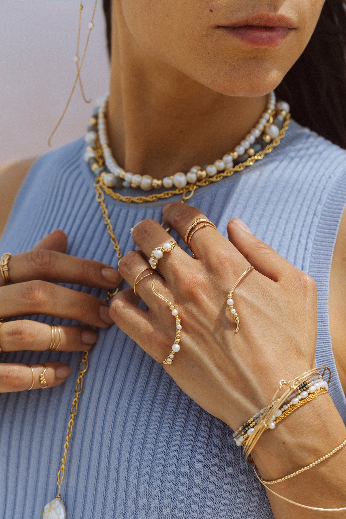 Soléa palm jewel - Cultured pearl