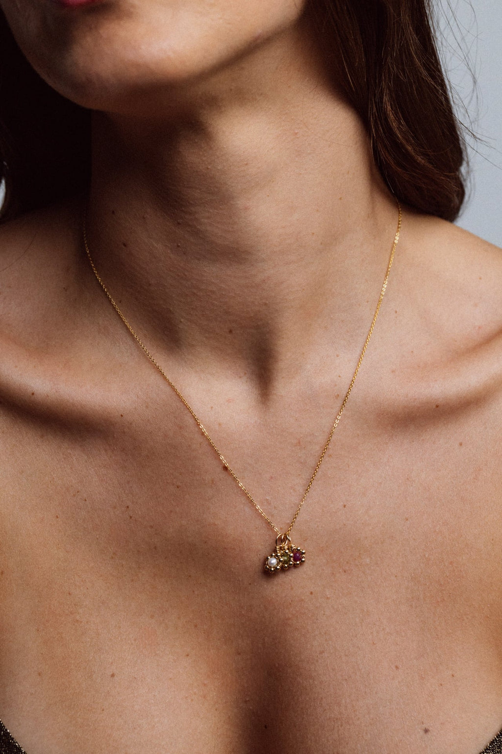 Daisy Pendant - Ruby