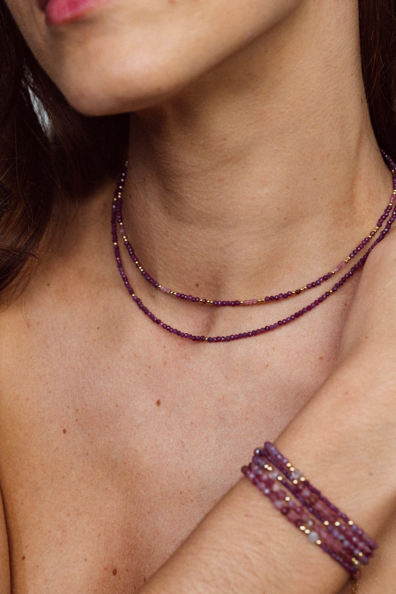 Queen Necklace 40cm - Ruby