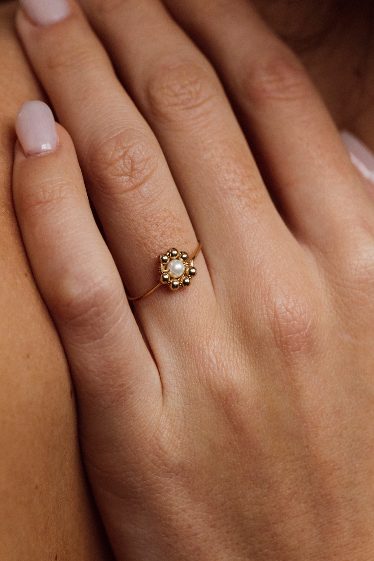 Daisy Ring - Cultured Pearl