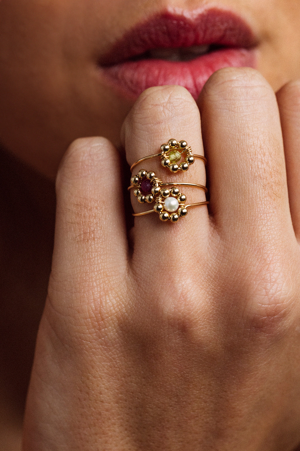 Daisy Ring - Peridot