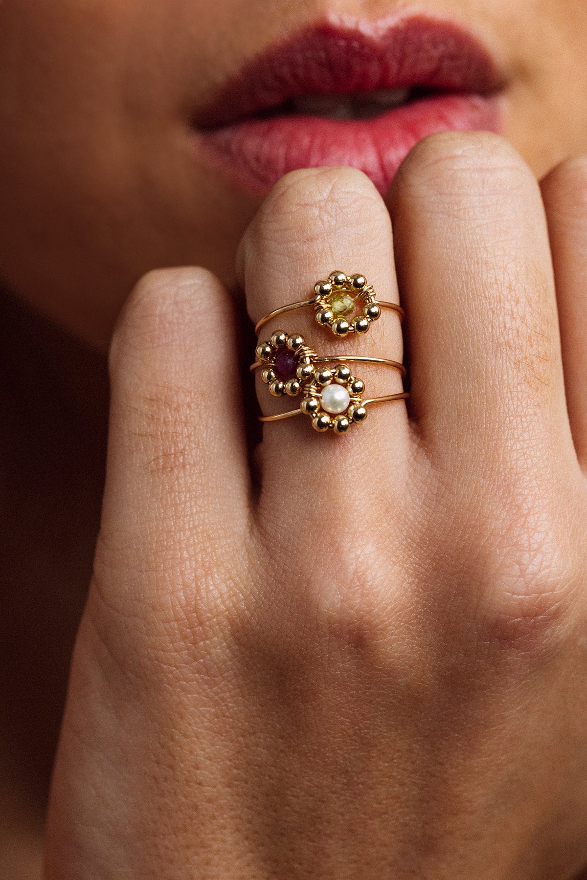 Daisy Ring - Peridot