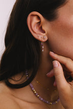Anna chain earrings - Ruby