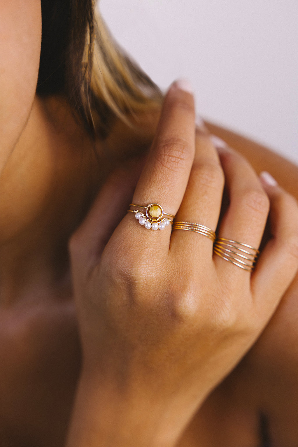 Swan Ring - Tiger's Eye
