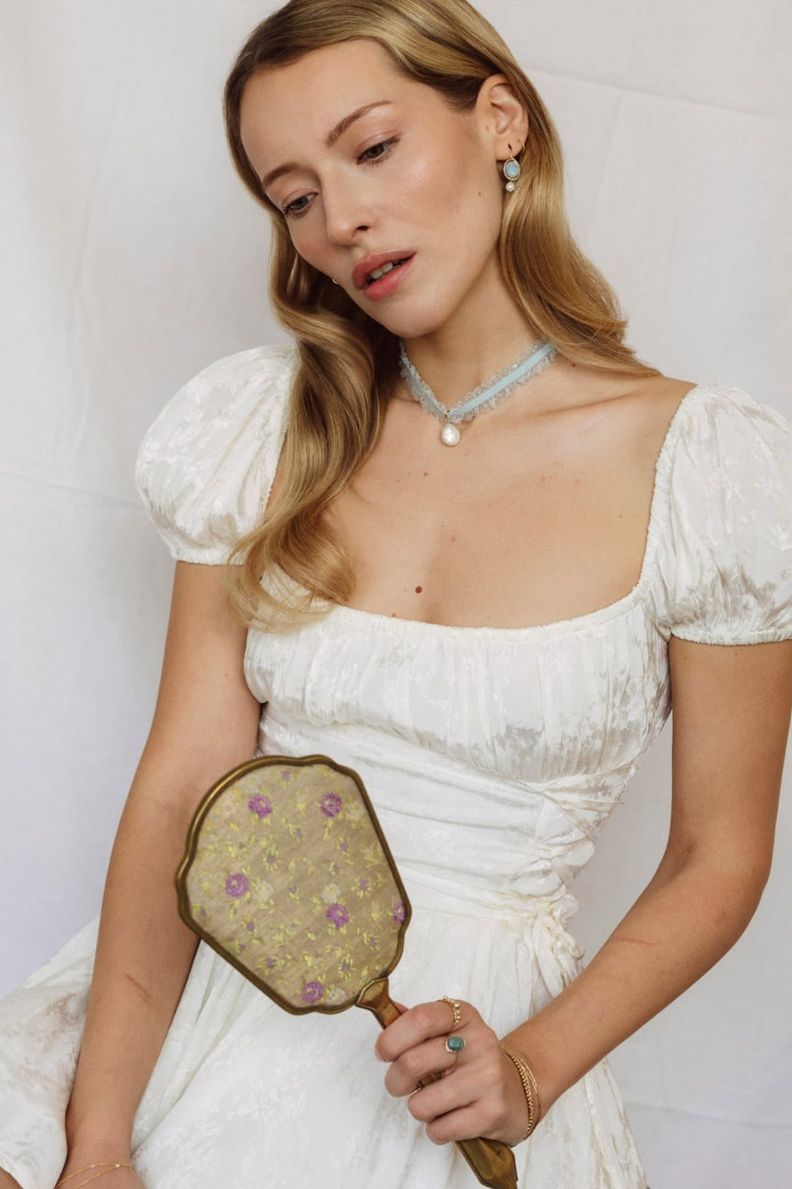 Madeleine Necklace - Light Blue