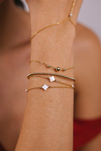 Swan Necklace Bracelet - Mother of Pearl