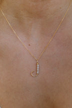Woven letter - Cultured pearl