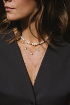 Embracing necklace - Cultured pearls