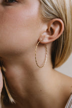 Large Torsade hoop earrings