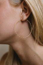 Large Torsade hoop earrings