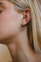 Medium Frida Creoles - Sapphire