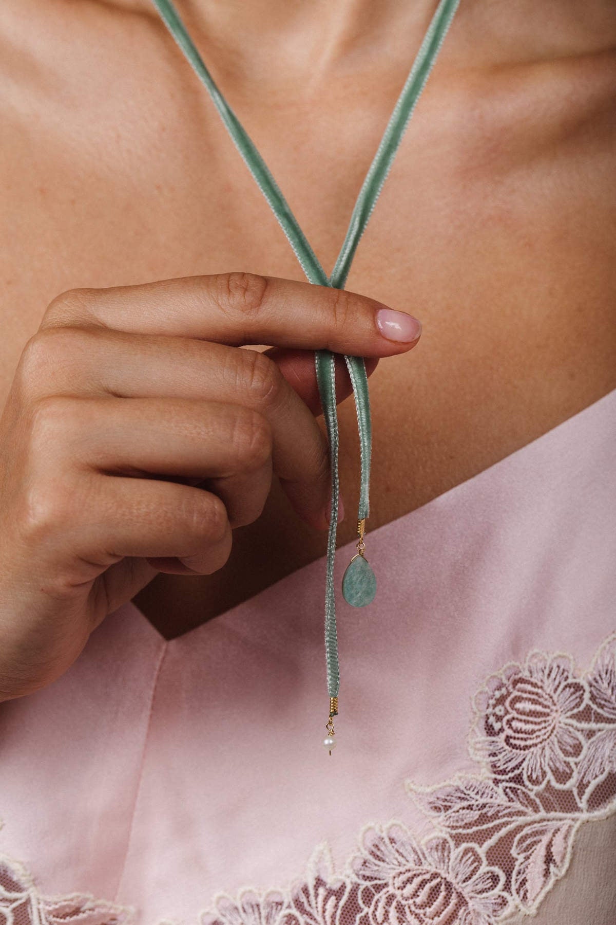 Antoinette Necklace - Light Green