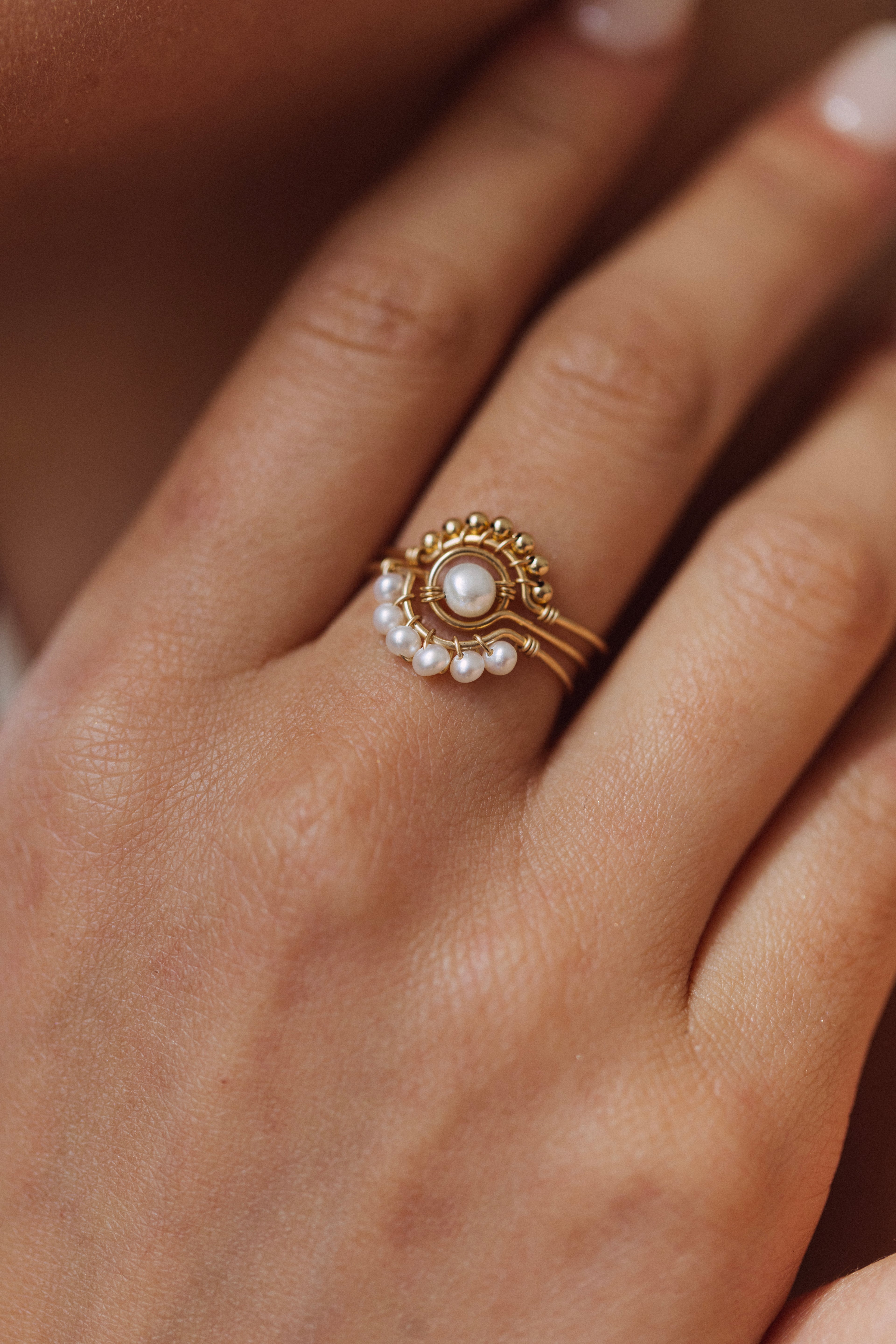 Swan Ring - Cultured pearl