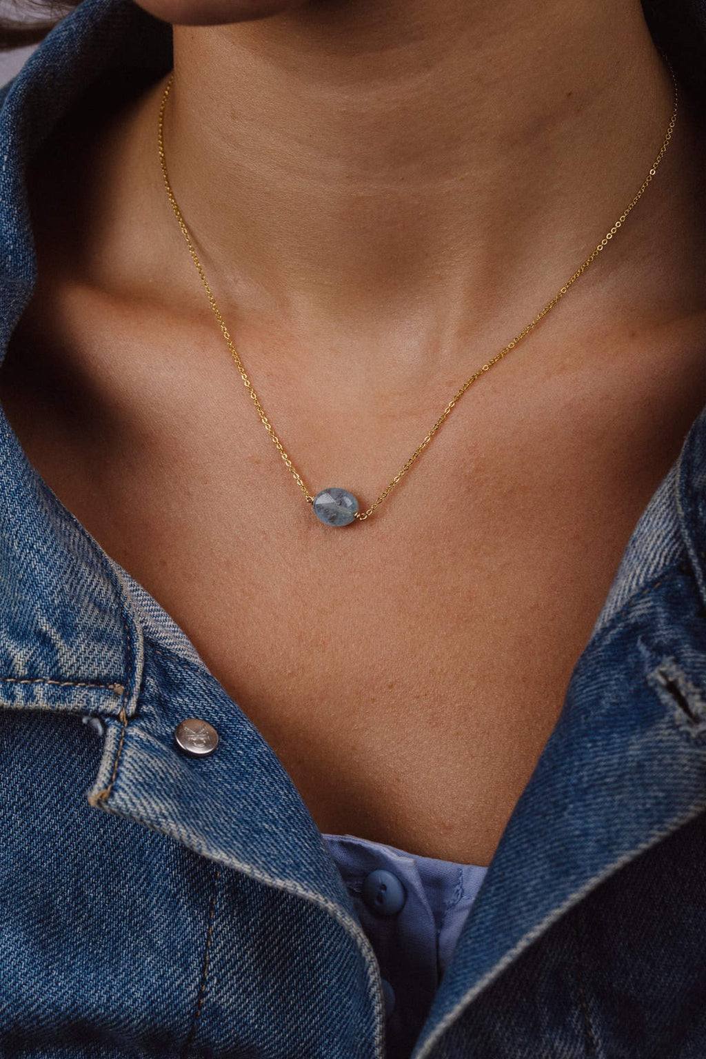 Necklace Victoire - Aquamarine