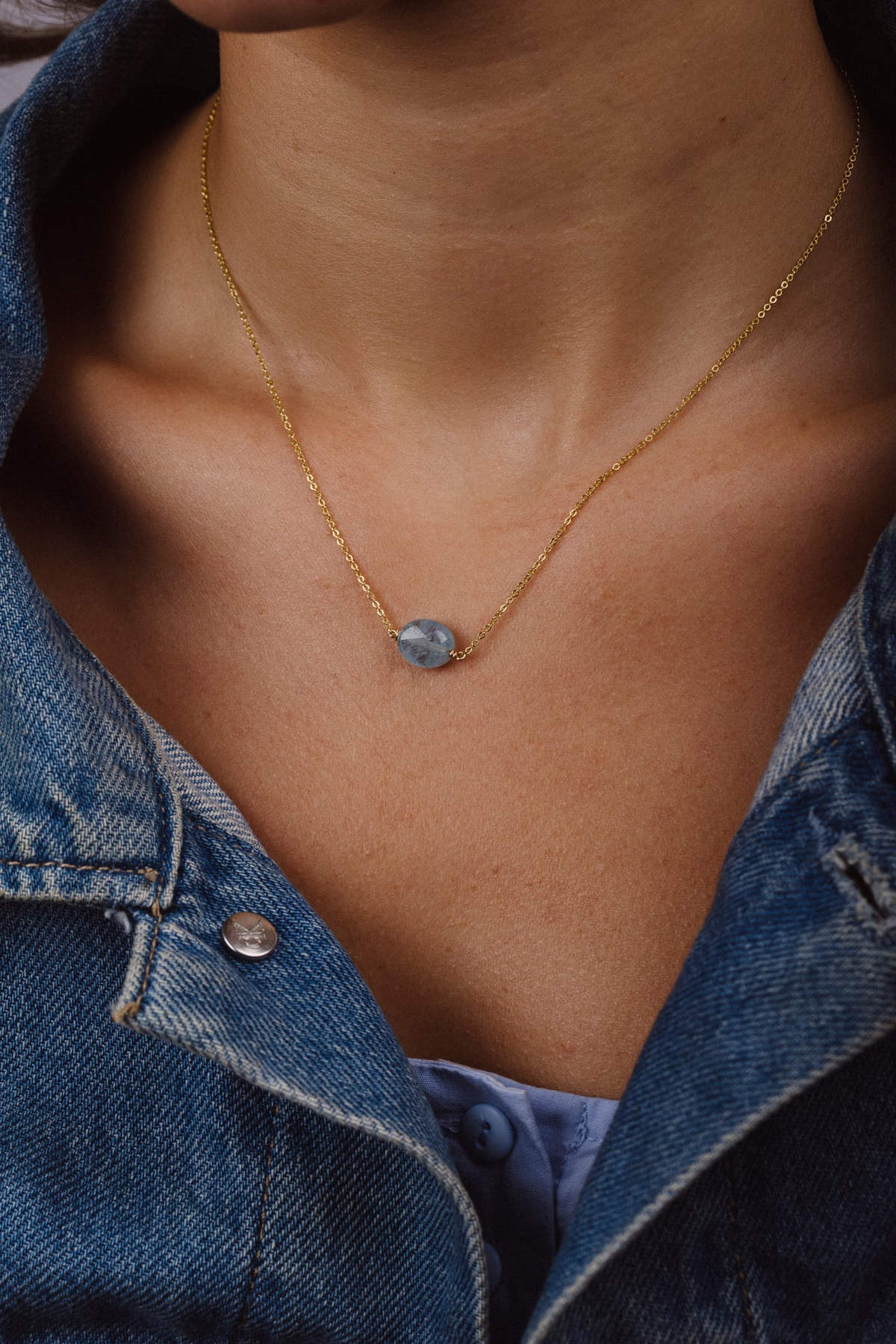 Necklace Victoire - Aquamarine