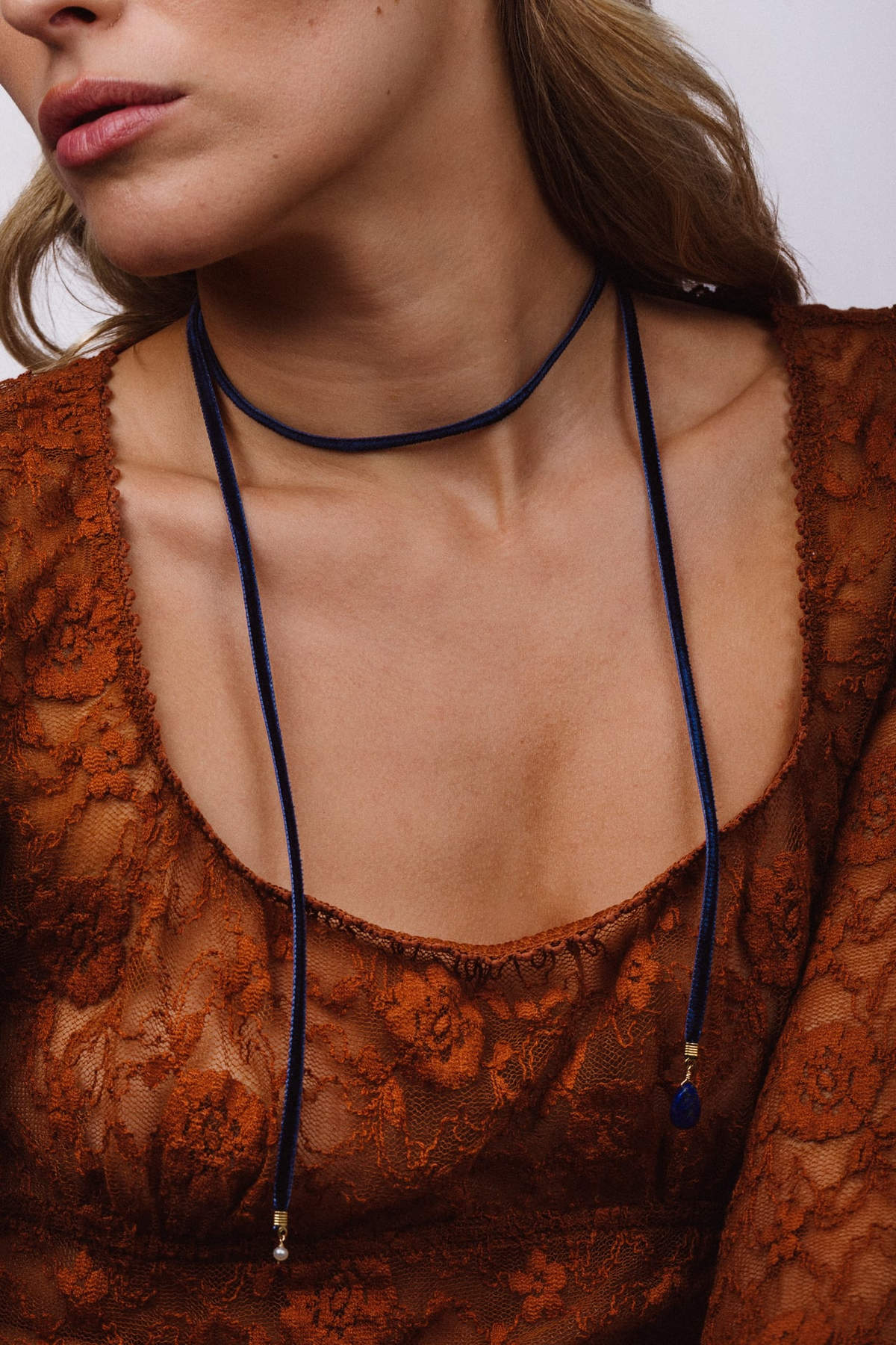 Antoinette Necklace - Dark Blue