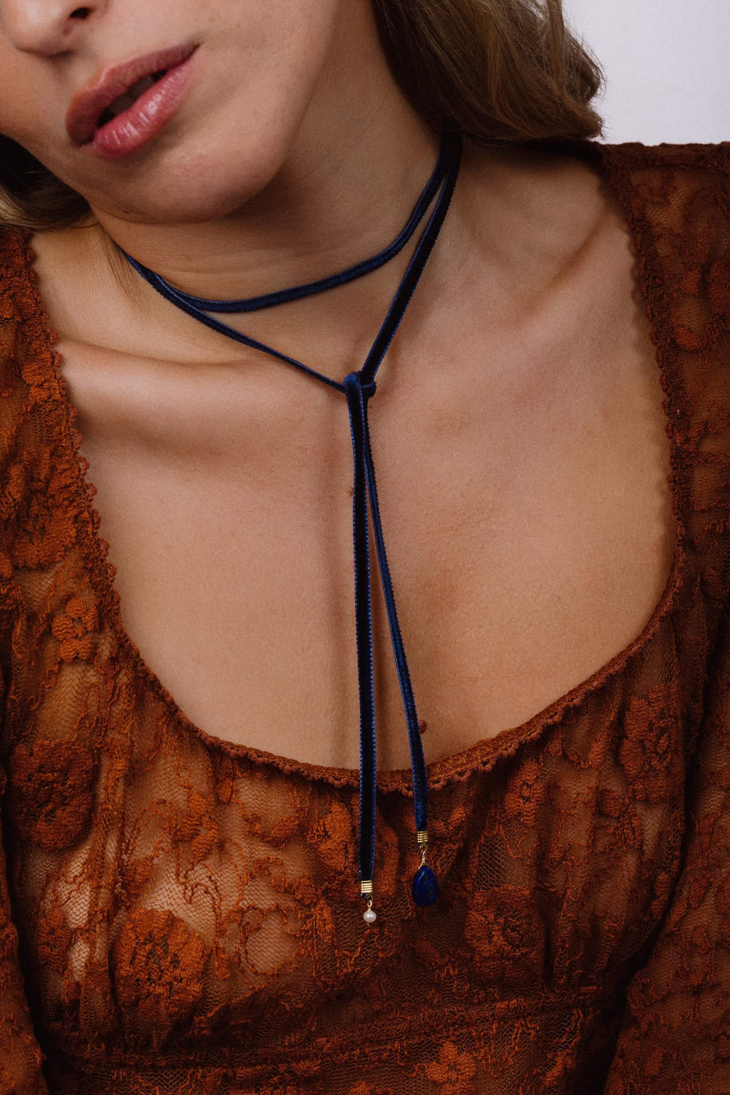 Antoinette Necklace - Dark Blue