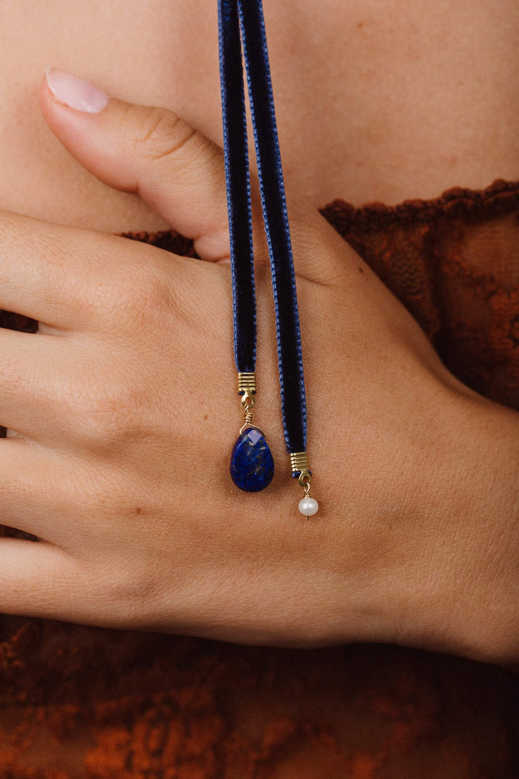 Antoinette Necklace - Dark Blue